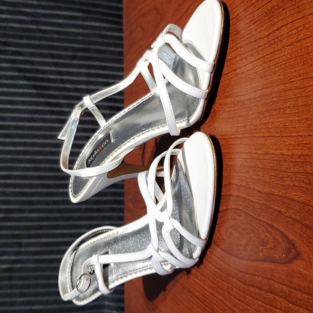Style&Co white strap heels! New never worn